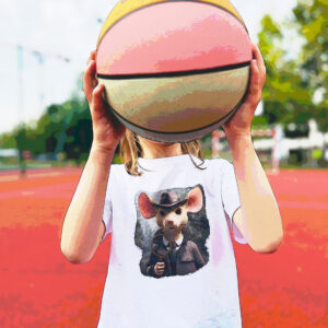 Koszulka Mysz Patrycja - Detektywem z Audiobajek (Biała)