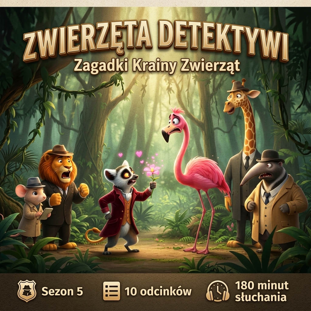 Zwierzęta Detektywi – Sezon 5: Zagadki Krainy Zwierząt - Audiobajki MP3 do pobrania